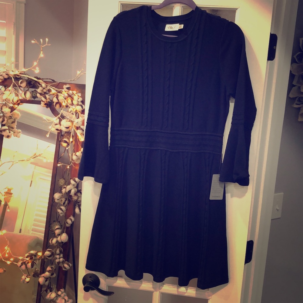 Navy above the knee dress